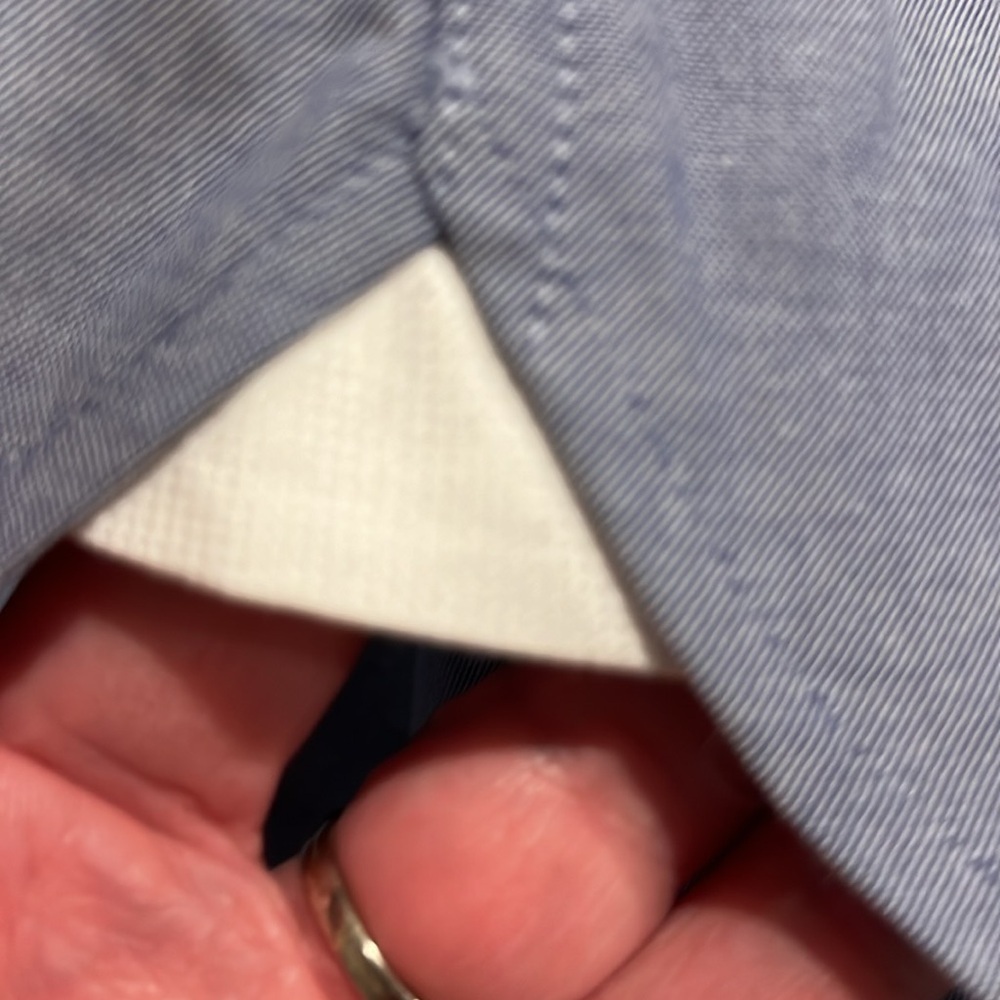 NWT Banana Republic Slim Wrinkle Resistant Blue Dress Shirt Size Large. - Picture 7 of 9